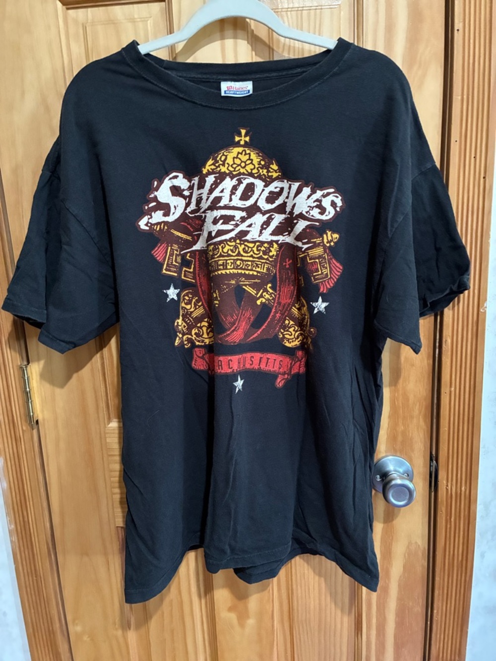 Rare SHADOWS FALL Massachusetts Band Tee - XL Hanes Heavyweight